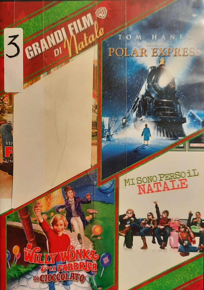 Copertina  3 grandi film di Natale: Polar Express, Willy Wonka e la fabbrica di cioccolato, Mi sono perso il Natale